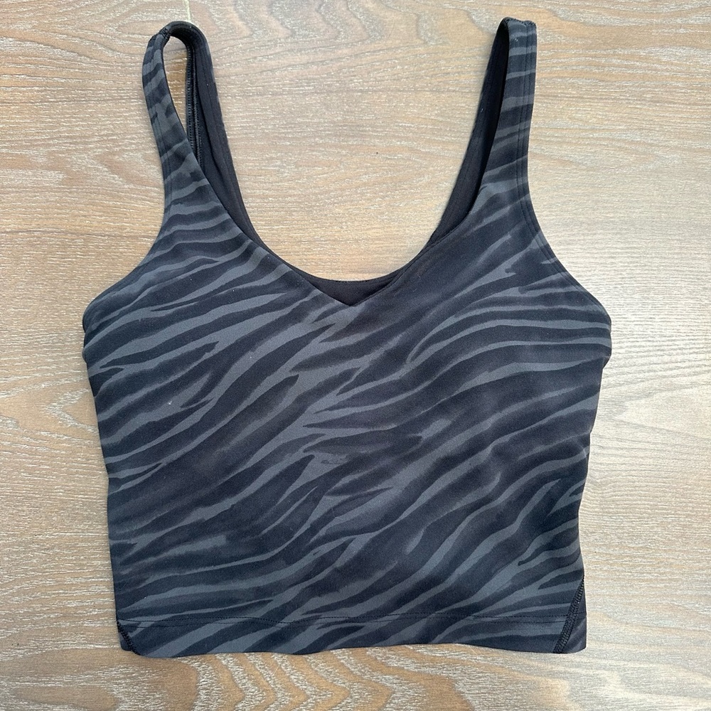 LULULEMON ALIGN TANK BLACK ZEBRA LE TIGRE CAMO